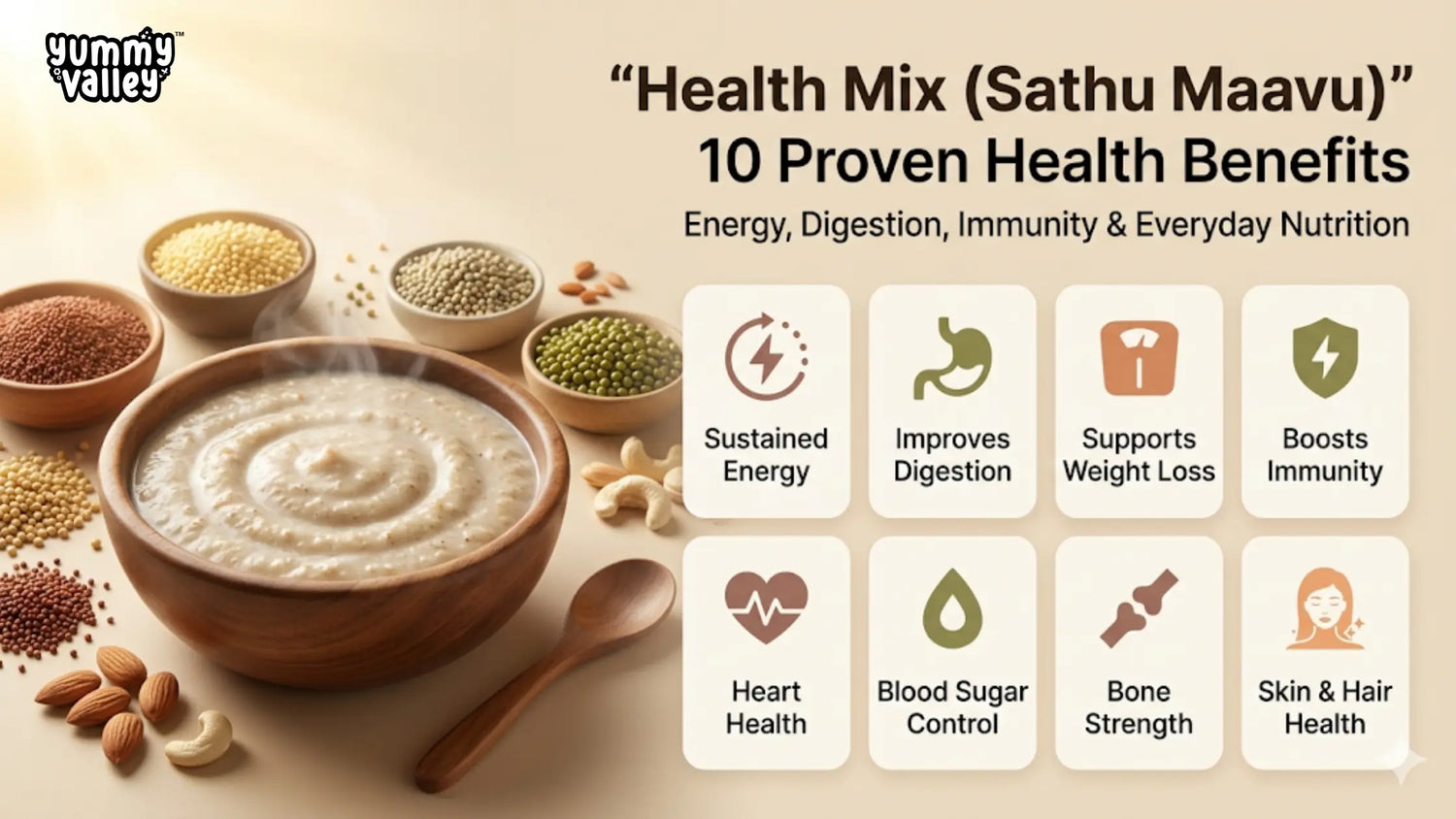 10 Benefits of Health Mix (Sathu Maavu) & How to Use It Daily