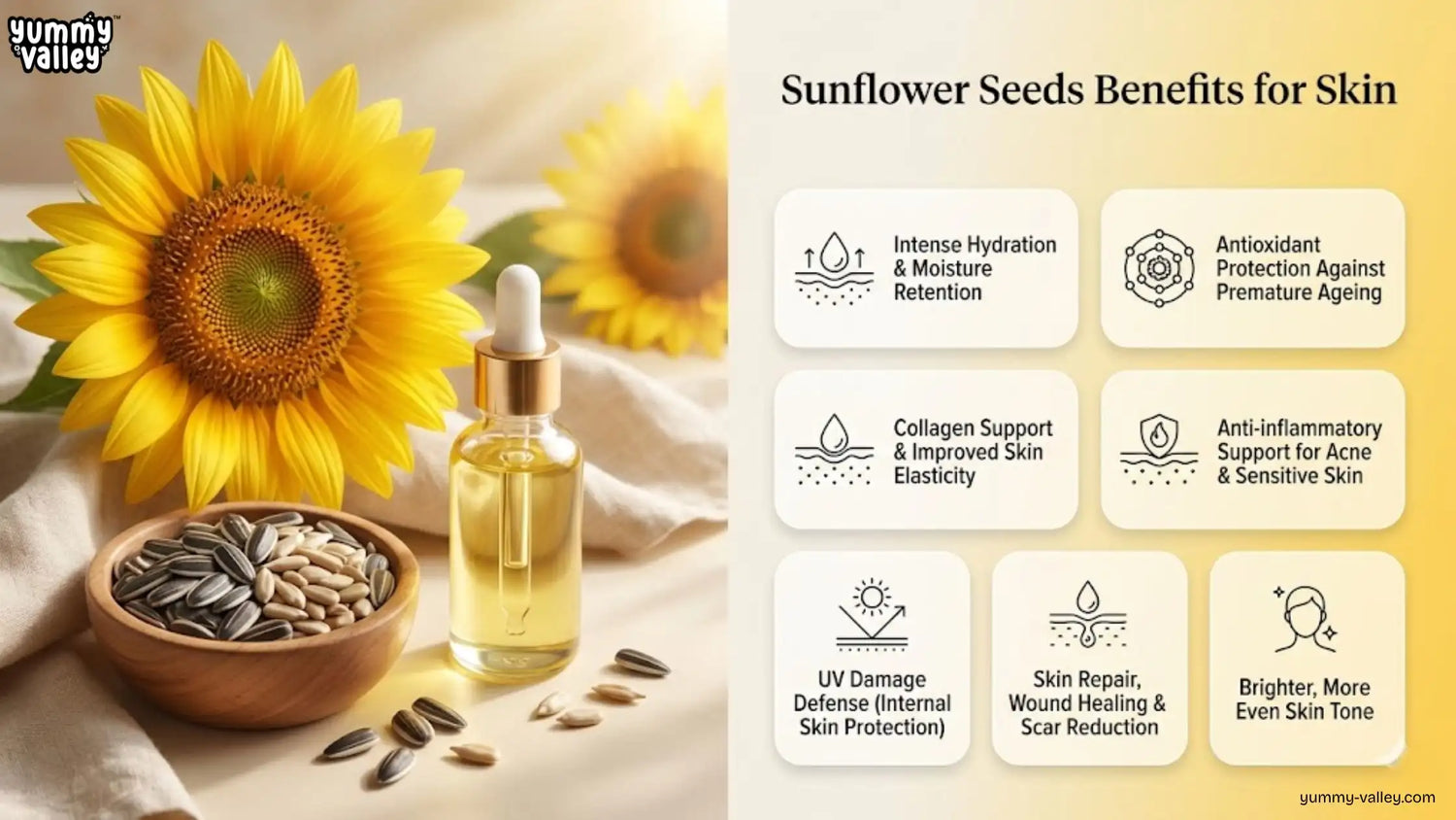 Sunflower Seeds Benefits for Skin