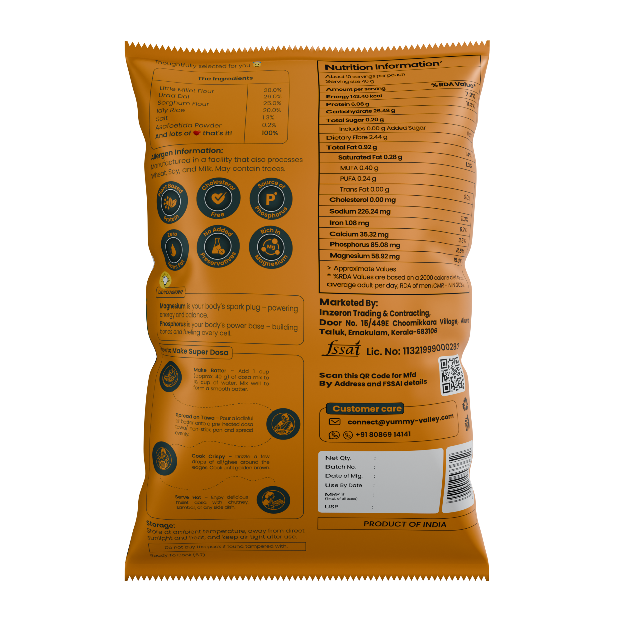 Yummy Valley Little Millet Dosa Mix