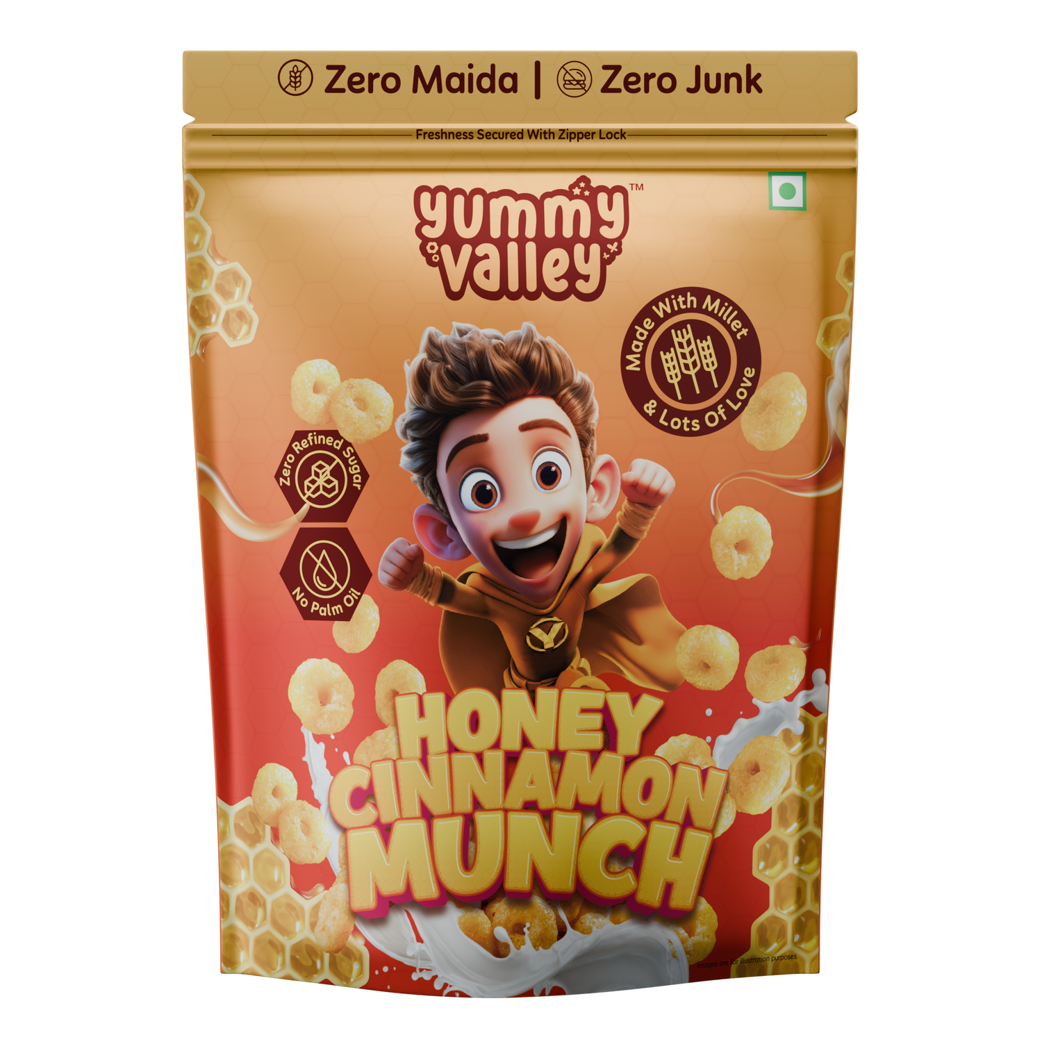 Honey Cinnamon Munch Breakfast Cereal for Kids