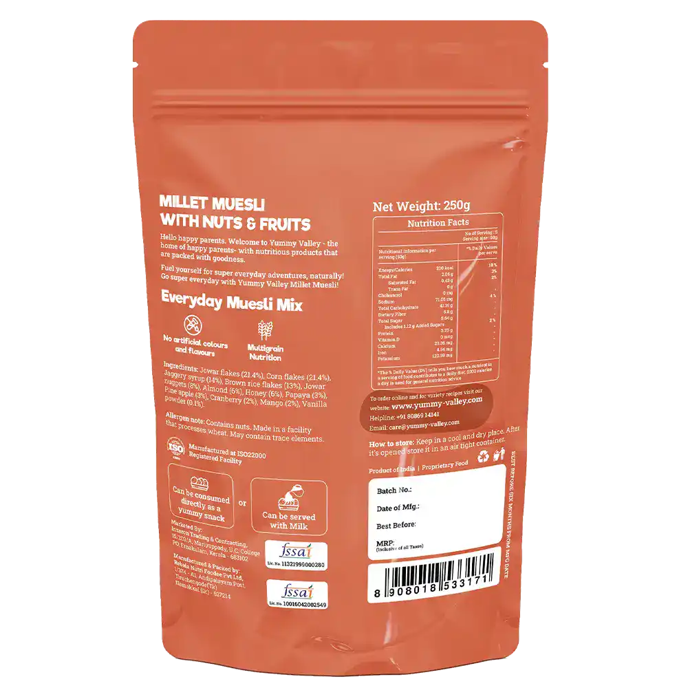 Millet Muesli – Nuts and Fruits