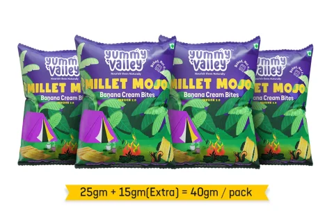 Millet Mojo Banana Cream Bites (Pack of 4)