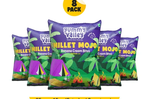 Millet Mojo Banana Cream Bites (Pack of 8)