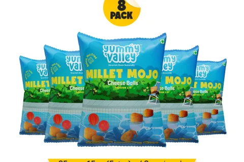 Millet Mojo Cheese Balls (Pack of 8)