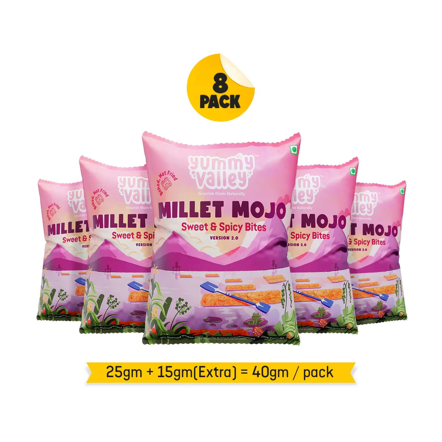 Millet Mojo Sweet & Spicy Bites (Pack of 8)
