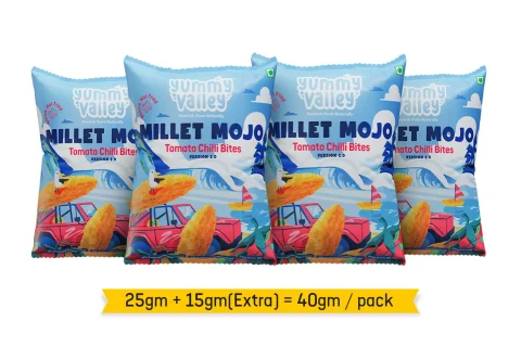 Millet Mojo Tomato Chilli Bites (Pack of 4)