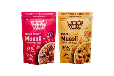 Strawberry Bliss Millet Muesli + Almond Combo