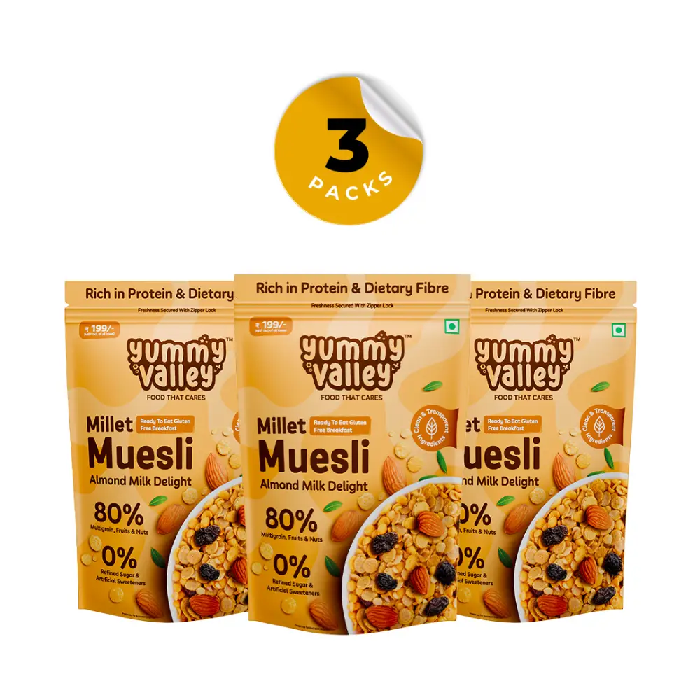 Millet Muesli - Almond Milk Delight ( Pack of 3)