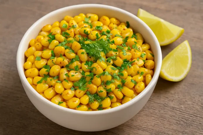 Boiled Corn with Lemon & Masala