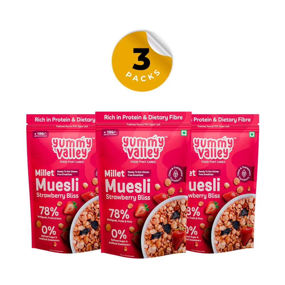 Millet Muesli - Strawberry Bliss ( Pack of 3)