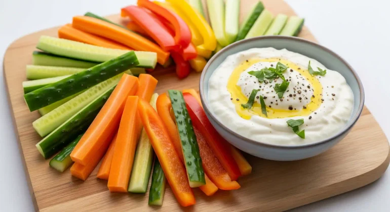 Veggie Sticks with Hung Curd Dip